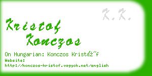 kristof konczos business card